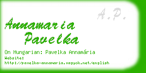 annamaria pavelka business card